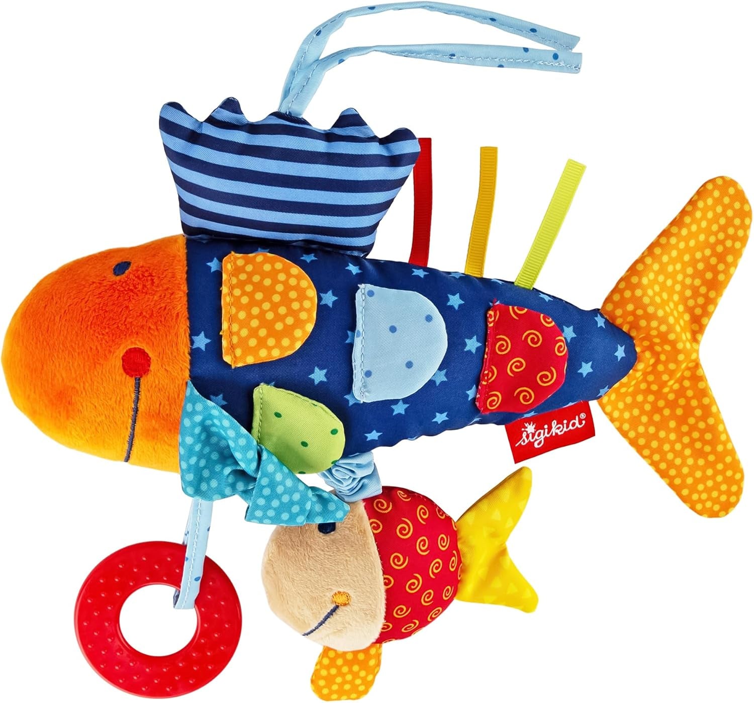 SIGIKID 40104 Pez activo Baby Activity PlayQ Juguete para niños niñas y niños recomendado a partir de 3 meses Multicolor Juguetes para bebés Naty Shop Multicolor/pez