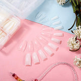 1000 piezas de uñas postizas, 10 tamaños, puntas de uñas naturales, puntas de uñas francesas artificiales, puntas de uñas artificiales, puntas de uñas postizas, caja de puntas artísticas para mujeres y niñas