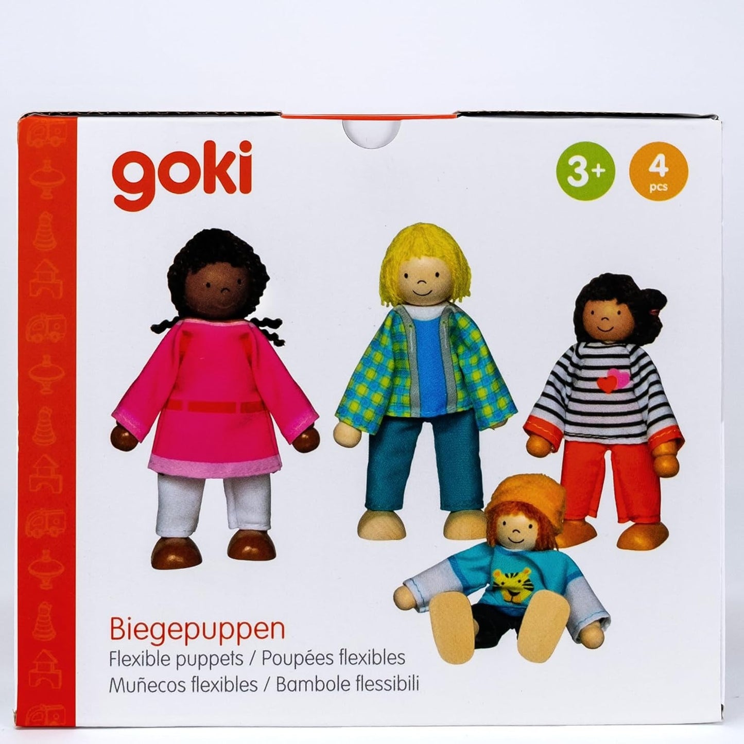 51463 - Familia Intercultural Muñecas Flexibles