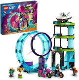 LEGO 60361 City Stuntz Ultimate Stunt Rider Challenge Set de Acrobacias 3 en 1 para 1 o 2 jugadores con Motos de juguete de 2 ruedas para niños 2023 Juegos de construcción Besuche den LEGO-Store Single
