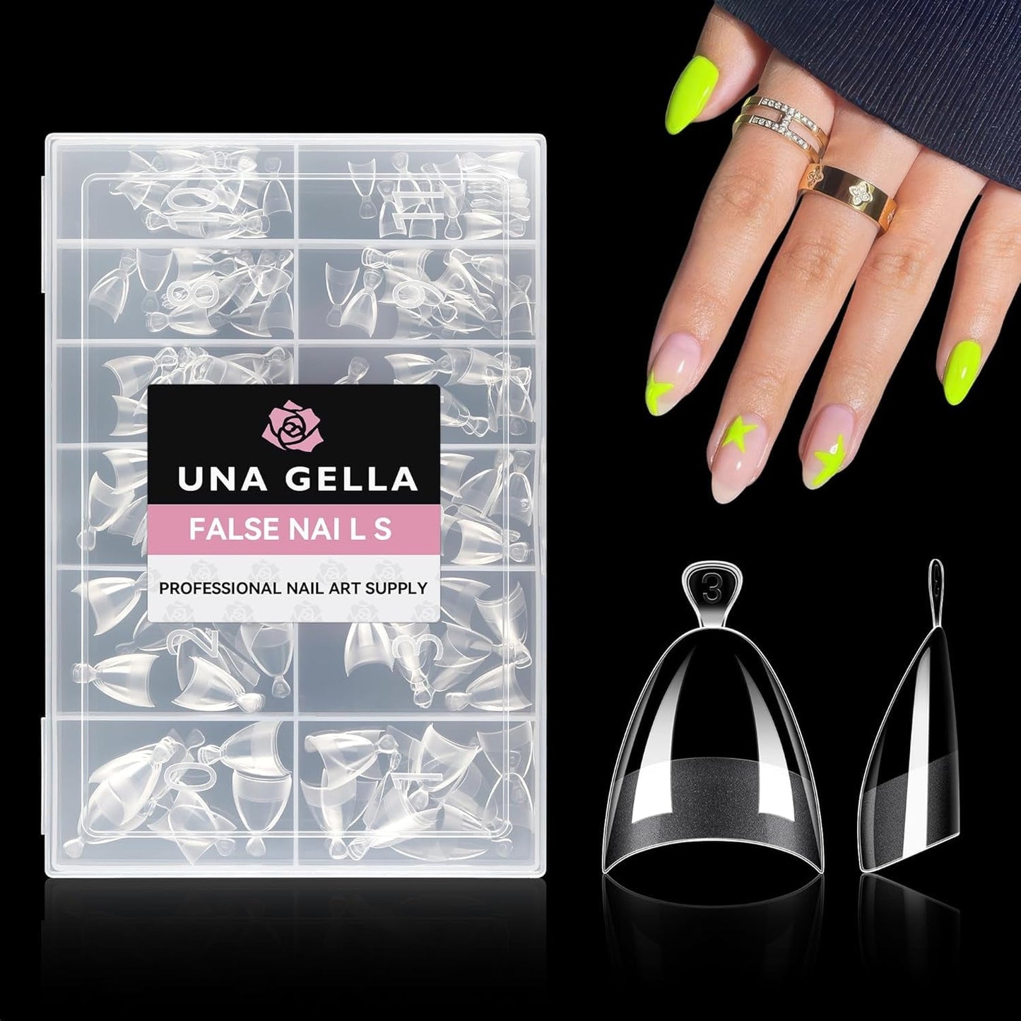 Puntas de uñas de Gel de bailarina, 216 Uds., 12 tamaños, puntas de uñas de Gel suave, juego de extensiones de uñas de cobertura completa, arte semimate DIY para el hogar