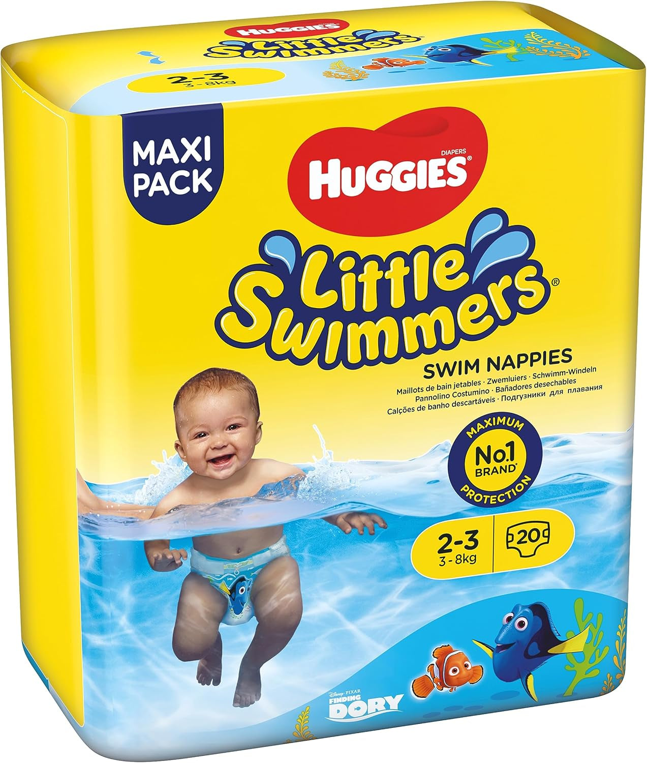 Huggies Little Swimmers Schwimmwindeln, tamaño 2-3 (3-8 kg), 1 paquete con 20 piezas