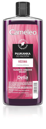 Cameleo - Tónico para el cabello rosa agua de rosas sin tinte amarillo Color de cabello semipermanente - Para cabello rubio y gris - Color y cuidado - Sin parabenos | 200 ml Naty Shop Tinte Capilar Nueva Versión - Rosa 200 Ml (paquete 1)