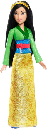Mattel DISNEY Princess Aurora - muñeca con traje típico, zapatos y tiara removibles, top brillante y falda estampada removible, cabello largo y peinado, HLW09 Naty Shop Mulan Dolls