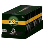 Cafetera Lungo Classico, intensidad 6 de 12, 10 x 20 tazas y cafetera Espresso Ristretto, intensidad 12 de 12, 200 cápsulas compatibles con Nespresso®*, 10 x 20 tazas