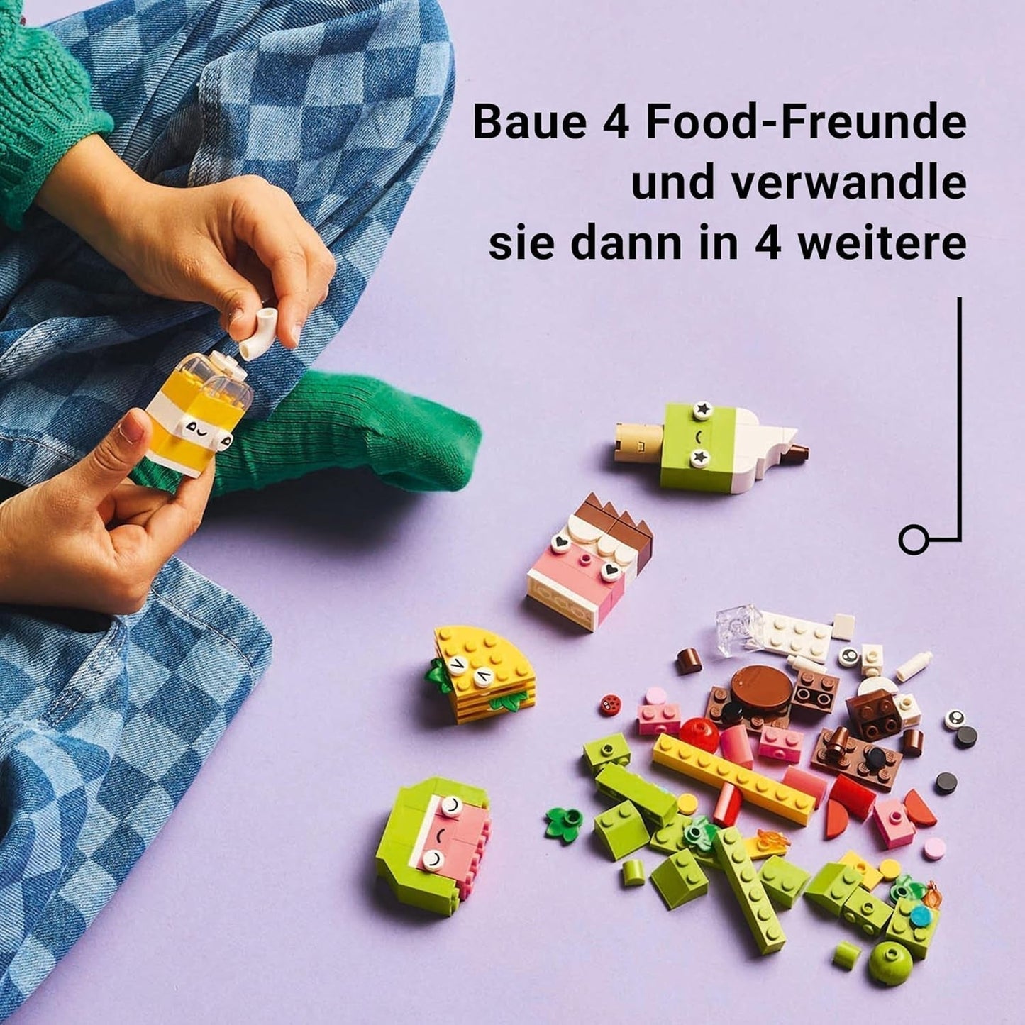 LEGO Classic Diversión Creativa para Construir Bocadillos, Juguete de Comida para Juegos de Roles Imaginativos, Set de Construcción para Niños y Niñas de 4 Años, Cupcake, Aguacate, Paleta y Taco 11039 Juegos de Construcción Besuche den LEGO-Store