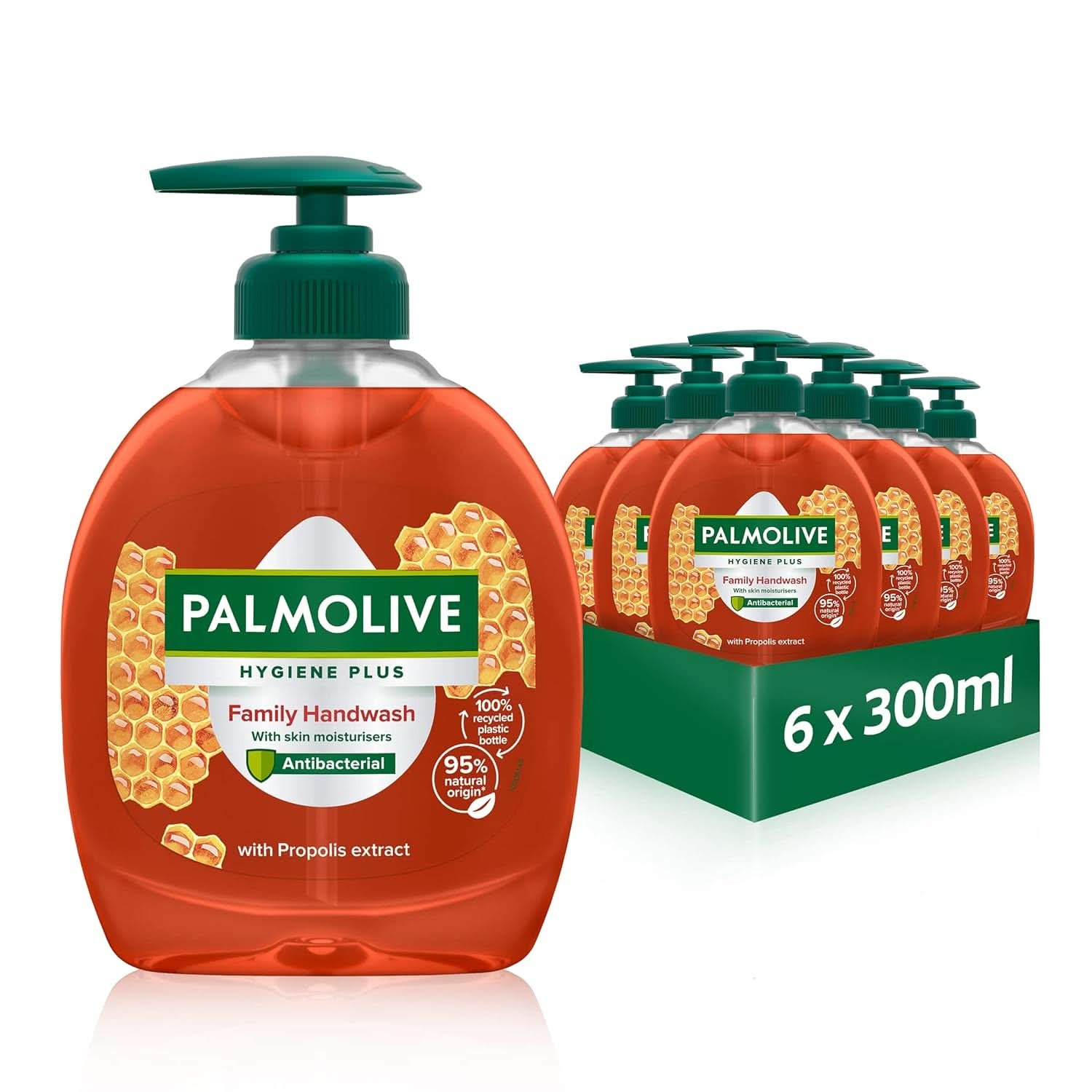 Palmolive, Jabón líquido para la limpieza delicada de manos, set 6 x 300 ml Ducha y baño Naty Shop