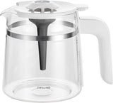 ZWILLING ENFINIGY Cafetera espresso de filtro con jarra de cristal de 1,5 l, cafetera espresso con caldera de acero inoxidable, función de floración y descalcificación inteligente, plástico, plata