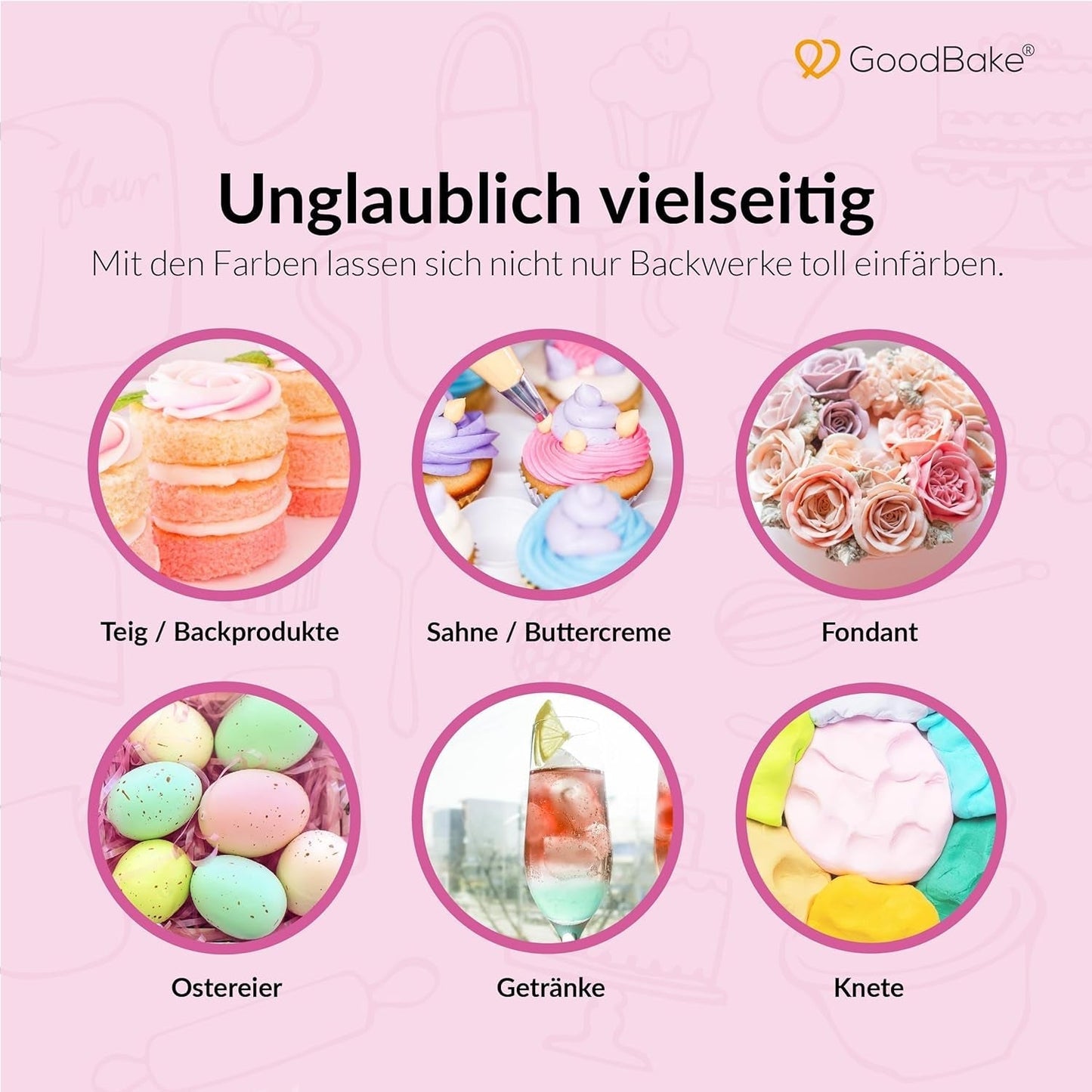 Colorante alimentario Goodbake Pastel Sand Beige (11 ml) - Colorante alimentario en dosis altas - Para colorear pasteles, fondant, crema de mantequilla, macarrones, bebidas, limo y muchos otros artículos. 100% vegano