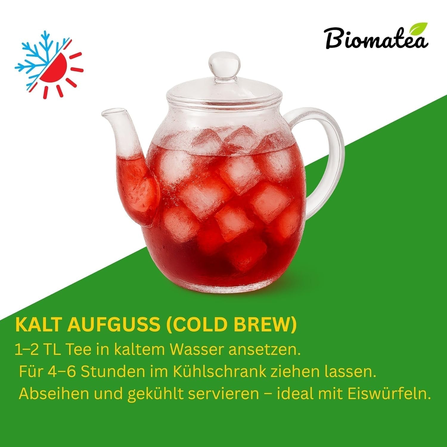 Té de frutas – 100 g de mezcla de frutas aromatizadas con manzana, hibisco y canela – Bolsa ziplock, aprox. 25 tazas – Sin aditivos, envasados ​​en Alemania