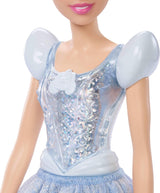 Mattel DISNEY Princess Cenicienta - Muñeca articulada con atuendo brillante, zapatos y tiara desmontables, cabello peinado para divertirse, para niños a partir de 3 años, HLW06