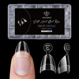 Modelones Puntas de Uñas 510 Piezas - Juego de Puntas de Uñas de Cobertura Completa, Juego de Puntas de Gel, Puntas de Uñas de Resina PMMA Prepulidas, Uñas Artificiales para Pegamento en Nail Art DIY, Squoval Corto