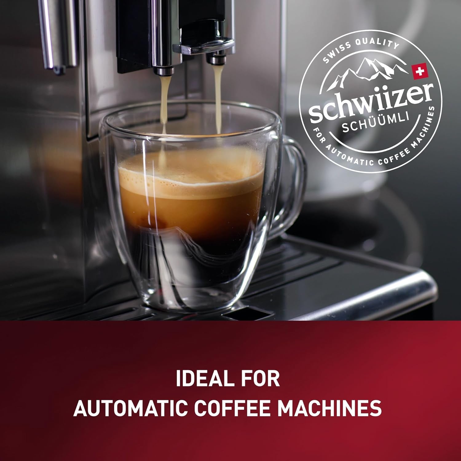 Schwiizer Schüümli Intenso, granos de café Arábica/Robusta, con mucho cuerpo e intenso, ideal para cafeteras espresso automáticas, concentración 4/5, tueste medio, Rainforest Alliance, 1kg