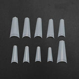 500 puntas de uñas postizas, puntas de uñas artificiales francesas naturales para manicura, L, uñas postizas DIY, gel UV ovalado, accesorios de uñas para mujeres y niñas (color natural)