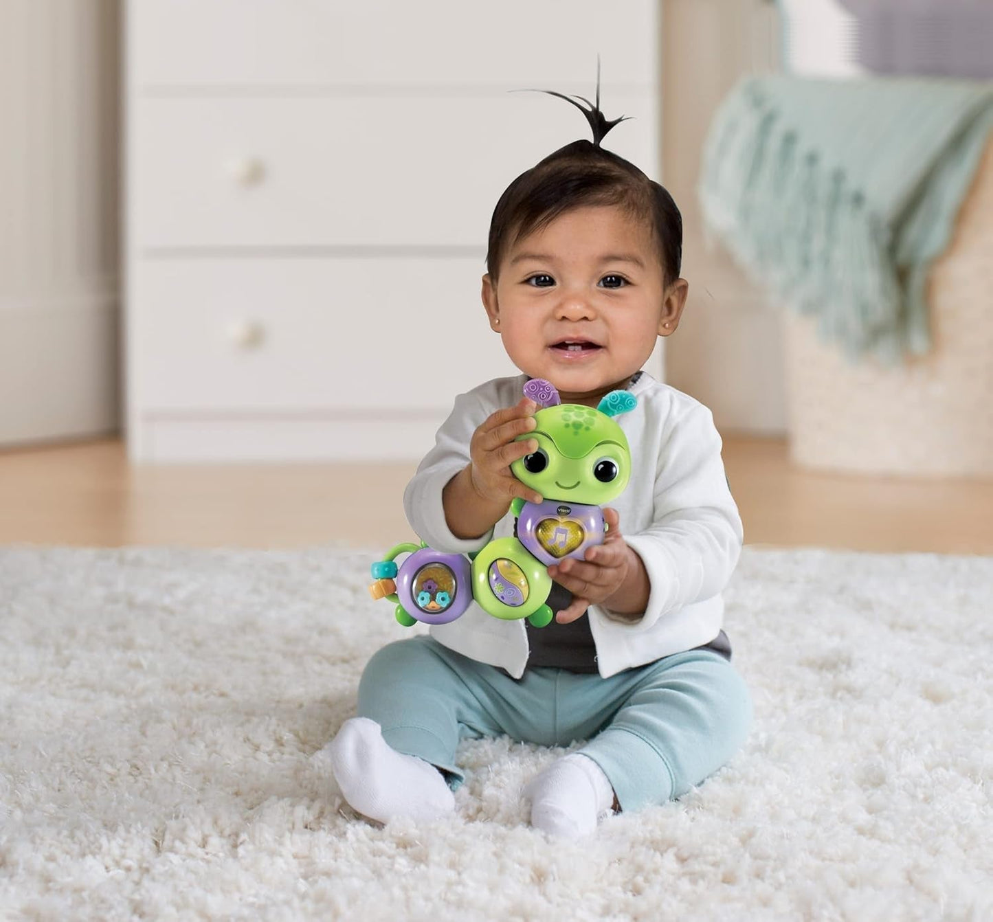 VTech Baby Spinning Fun Caterpillar - Campana interactiva que habla y canta y juguete de motricidad - De 6 a 24 meses Juguetes para bebés Naty Shop
