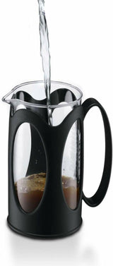 Cafetera Bodum Kenya - 1L / 8 Tazas - Prensa Francesa Manual Vidrio Borosilicato y Acero Inoxidable - Apta para Lavavajillas - Fabricada en Portugal