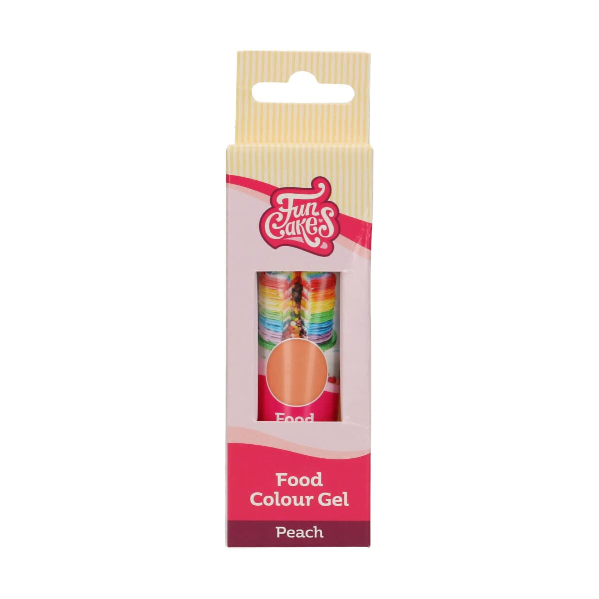 Colorante alimentario Funcakes Melocotón Gel: Colorante alimentario altamente concentrado para masas, natas, fondant y mazapanes. Fácil dosificación. Una sola gota para crear colores vibrantes. Halal. 30 gramos.