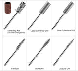 MWOOT Brocas de Diamante para Limas de Uñas Eléctricas con Mangas de Esmerilado Bandas de Esmerilado Brocas para Uñas Accesorios para Uñas Artificiales Removedor de Cutículas