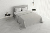 Colcha de verano Satin Stripes, poliéster, crema, 260X250 Cm Edredones y edredones Naty Shop