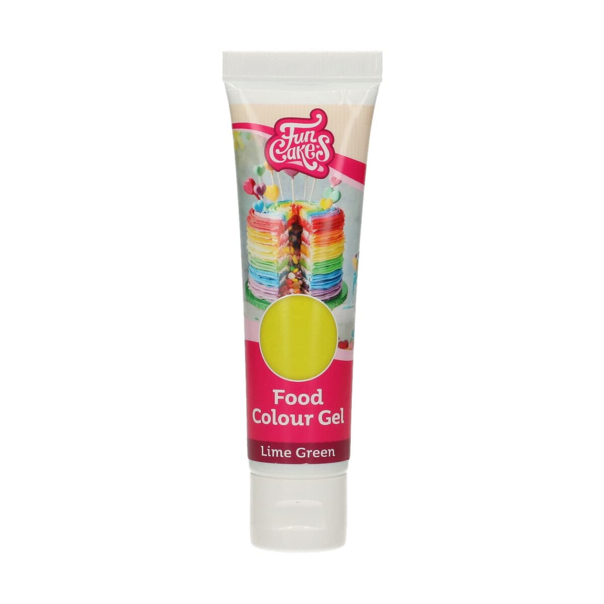 Colorante alimentario en gel Funcakes Verde Lima: Colorante alimentario altamente concentrado para masa, nata, fondant y mazapán. Fácil dosificación. Una sola gota para crear colores vibrantes. Halal. 30 gramos.