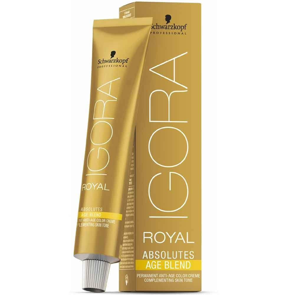 Igora Royal Absolute Age Blend Color De Cabello, 7-560 Rubio Medio Dorado Chocolate, 60 ml Naty Shop Tinte Para El Cabello 8-140 Rubio Claro Cendré Beige 60 Ml (1 paquete)