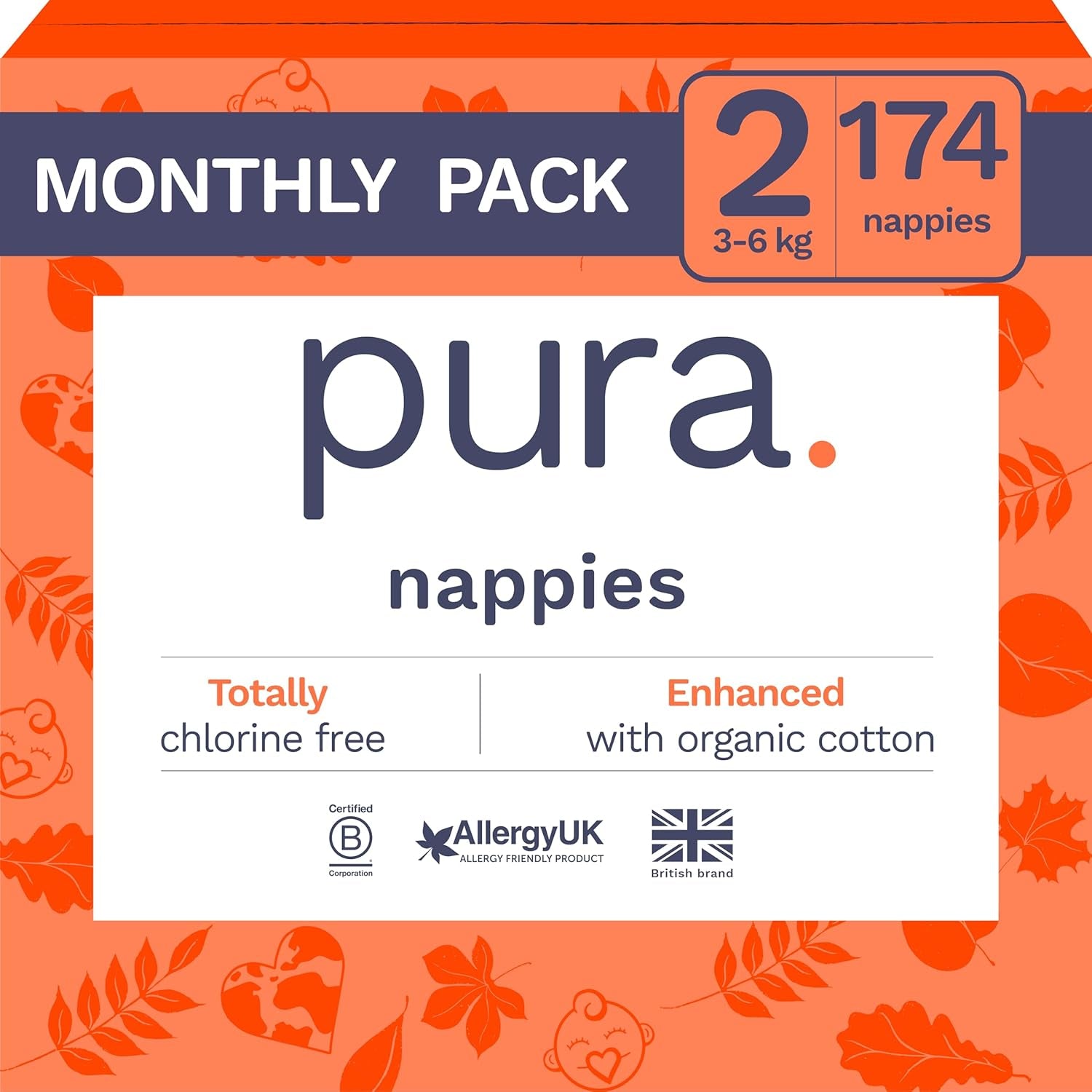 Pañales Eco Baby - Talla 3 (4-9 kg), 1 paquete (26 pañales), Pañales ultra suaves para pieles sensibles, Algodón orgánico, Hasta 12 horas de protección contra fugas, Nueva guía de tallas