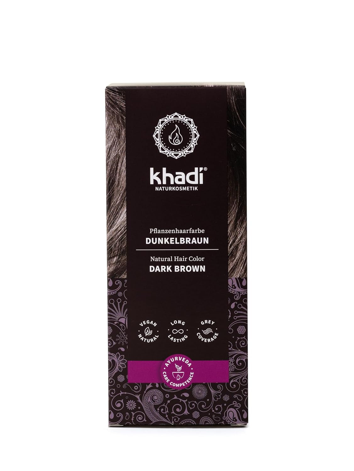 khadi GOLDBRAUN Color de cabello a base de hierbas Color de cabello de ámbar brillante a marrón dorado suave y brillante Color de cabello a base de hierbas 100% natural Cosméticos naturales certificados naturales y veganos 100 g Naty Shop Tinte para el cabello Marrón oscuro 100 G (1 paquete) Individual