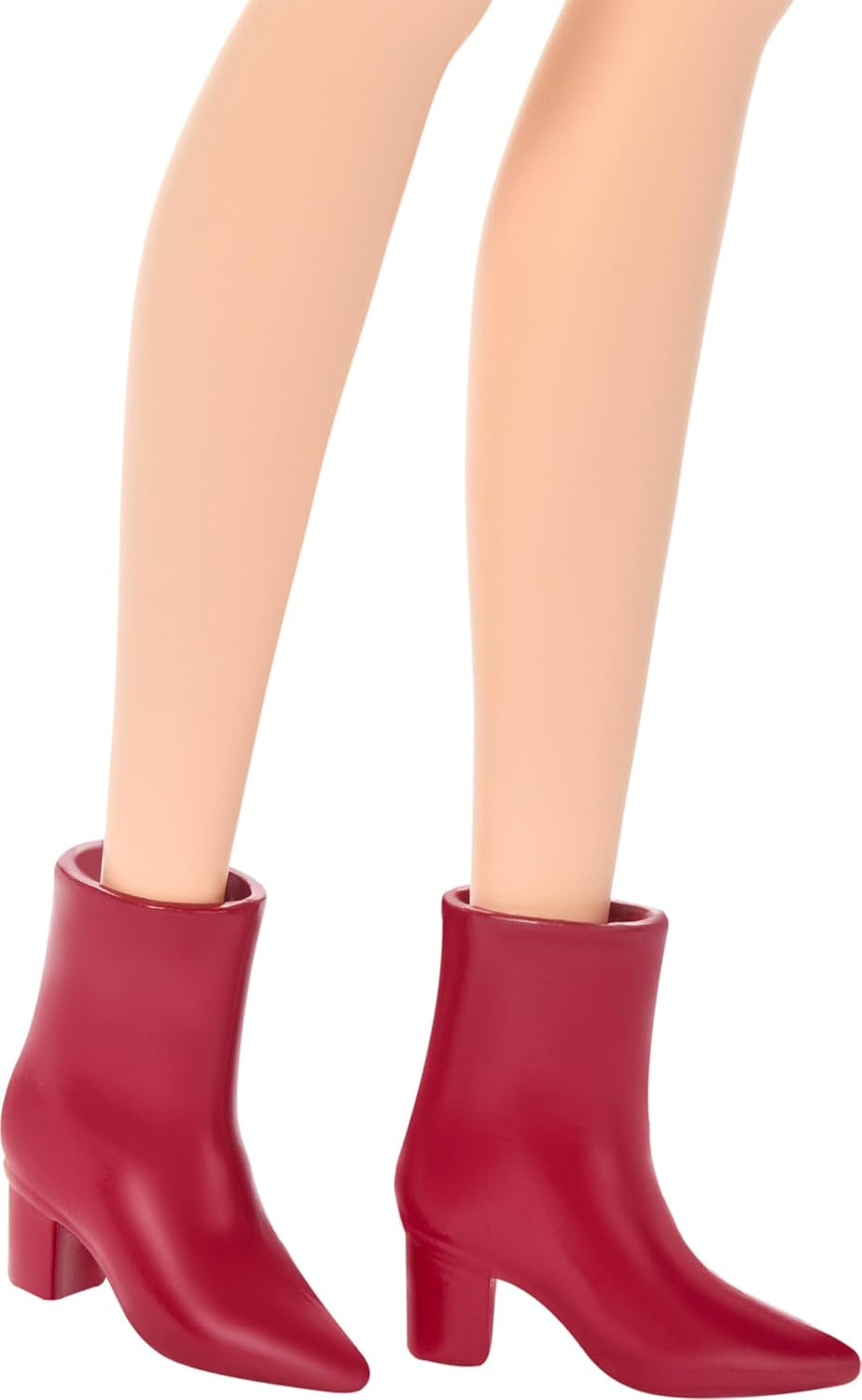 Muñeca Barbie Fashionistas núm. 246 con un vestido rosa sin tirantes con estampado de leopardo, cabello negro y accesorios como un collar con lazo y botas, JJN59