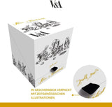 Juego de tetera y tazas Alicia en el País de las Maravillas para 1 persona en caja de regalo, servicio de té de porcelana fina, blanco, 250 ml