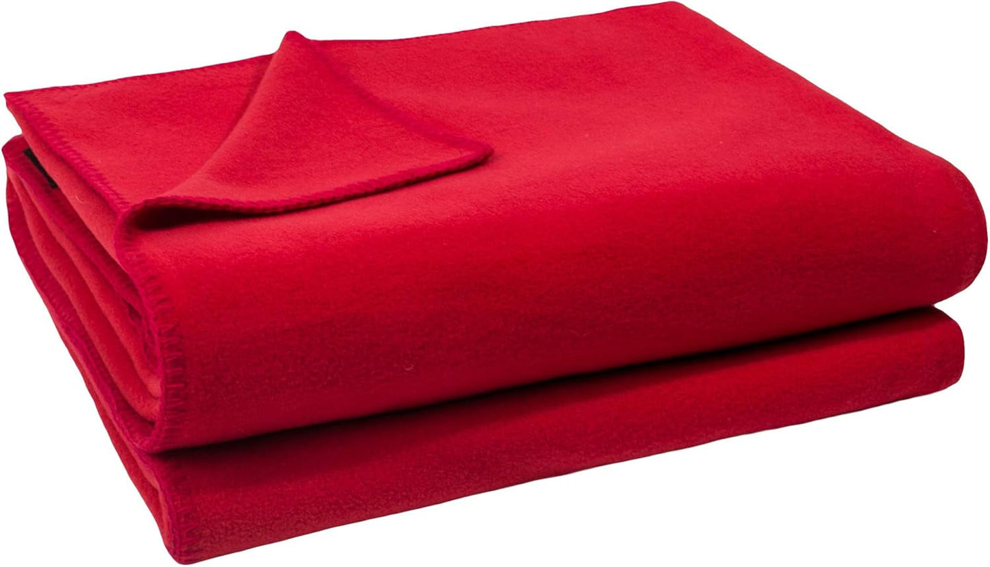 Zoeppritz Decke in Der Farbe: Rot, Aus 65% Poliéster, 35% Viscosa Hergestellt, Tamaño: 160X200 Cm, 103291-235-160X200