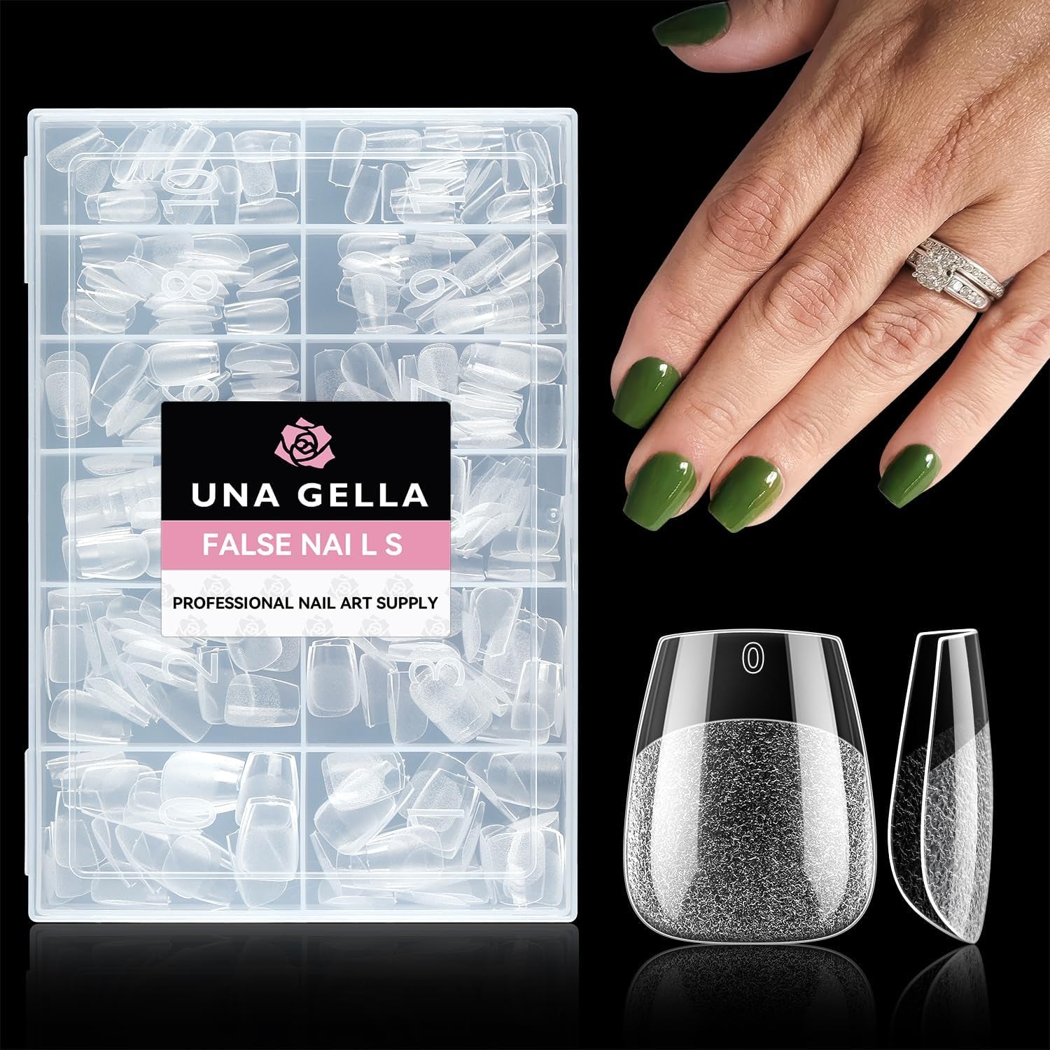 Puntas de uñas de Gel de bailarina, 216 Uds., 12 tamaños, puntas de uñas de Gel suave, juego de extensiones de uñas de cobertura completa, arte semimate DIY para el hogar