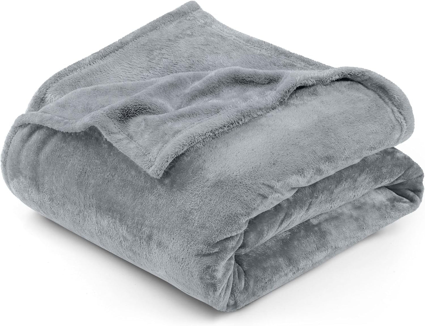 Utopia Bedding Kuschelige Fleecedecke [228X228 Cm, Gris] Weiche, Leichte, Warme Flauschige Decke Kuschelige Und Atmungsaktive Decken Für Bett Sofa Couch