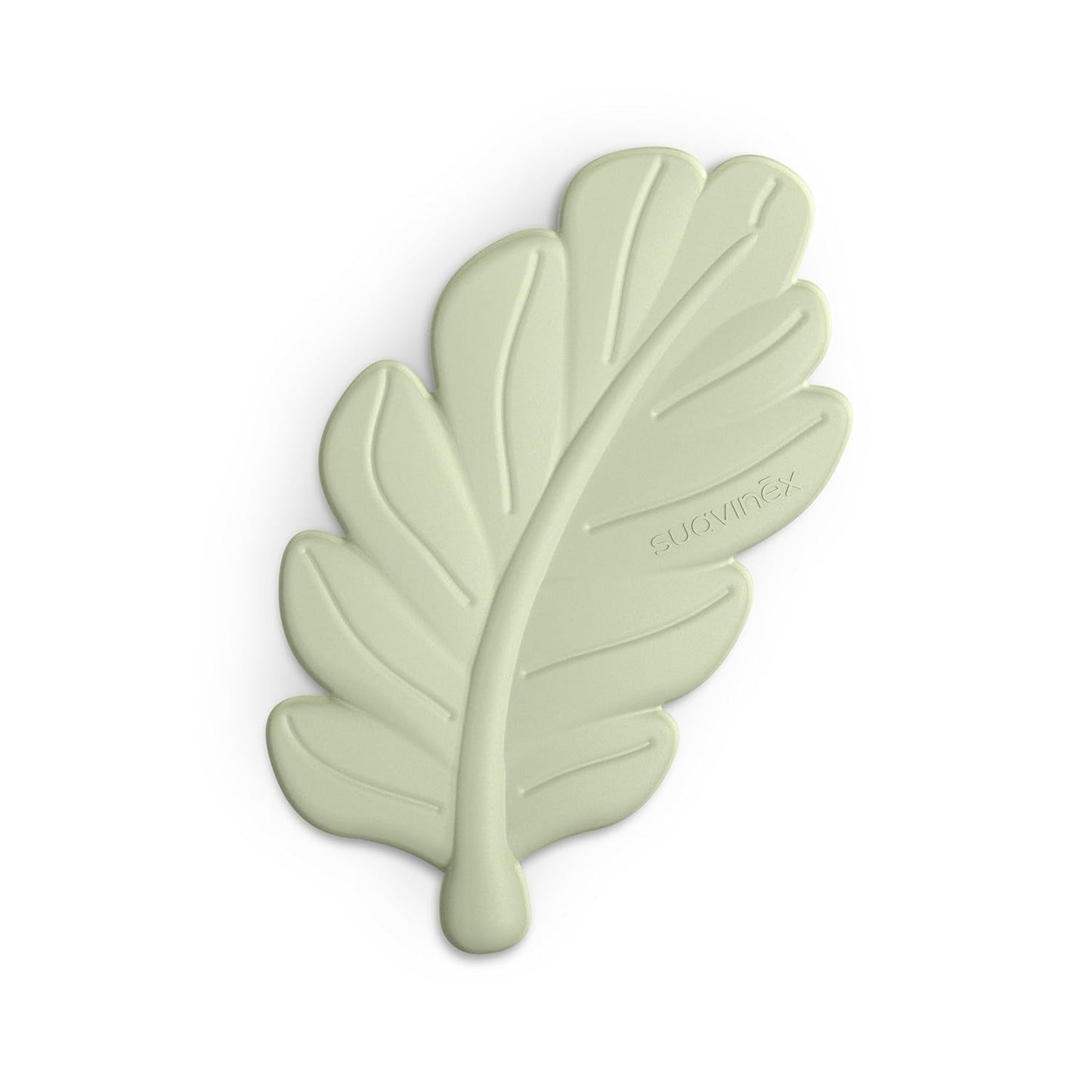 Suavinex, mordedor monobloque de silicona. Suave, flexible, seguro. Calma y calma las encías del bebé. Ergonómico, de fácil agarre, texturizado/relieve. Diseño con bosque, Poesía, Verde