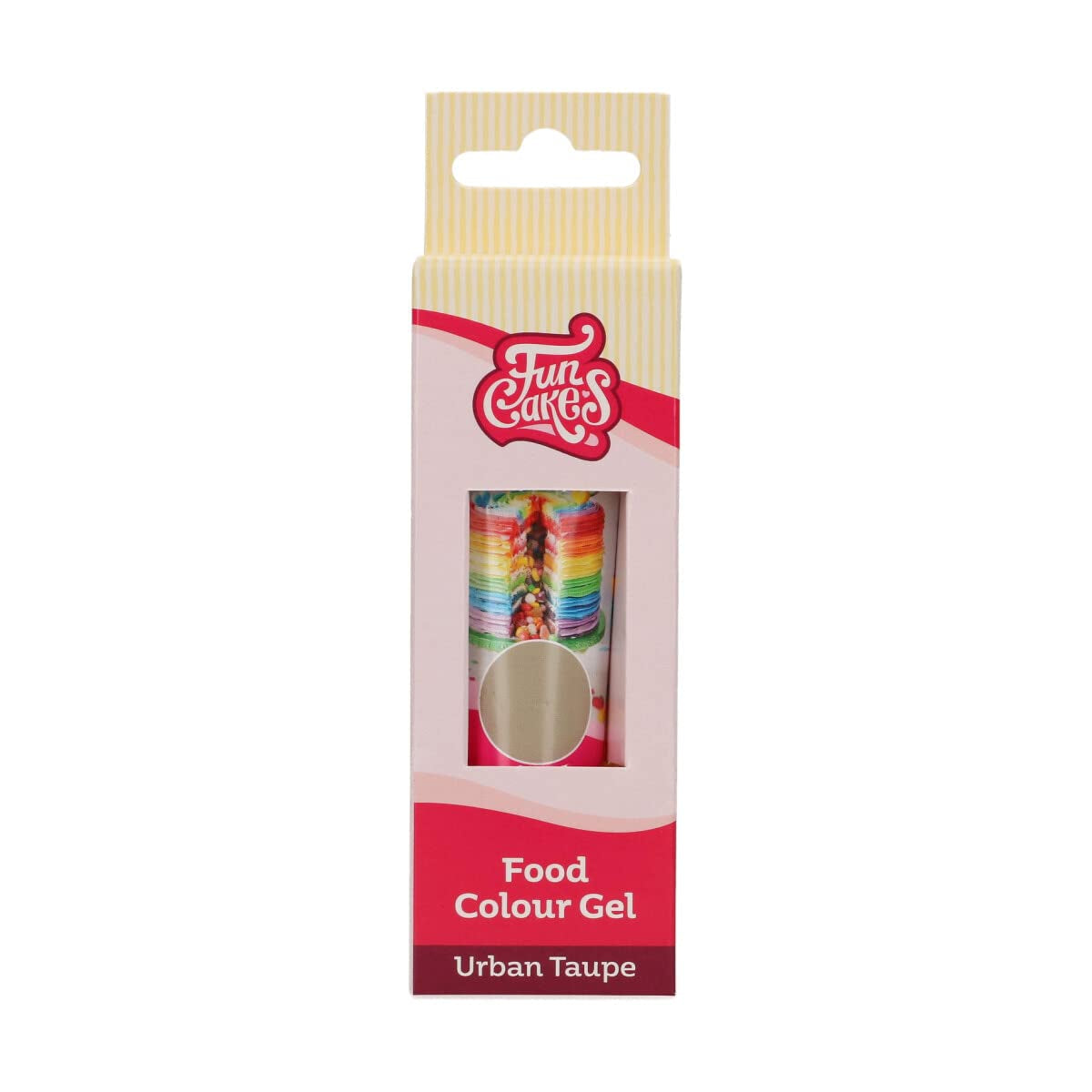 Colorante alimentario Funcakes Gel Urban Taupe: Colorante alimentario altamente concentrado para masas, natas, fondant, mazapanes y repostería. Fácil dosificación. Una sola gota para crear colores vibrantes. Halal. 30 gramos.