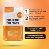 Eipulver aus Freilandeiern (1kg) | Pasteurisiertes Vollei Pulver | Ohne Zusatztoffe | Sin gluten y sin lactosa | Embalaje de vacío en Zip-Beutel