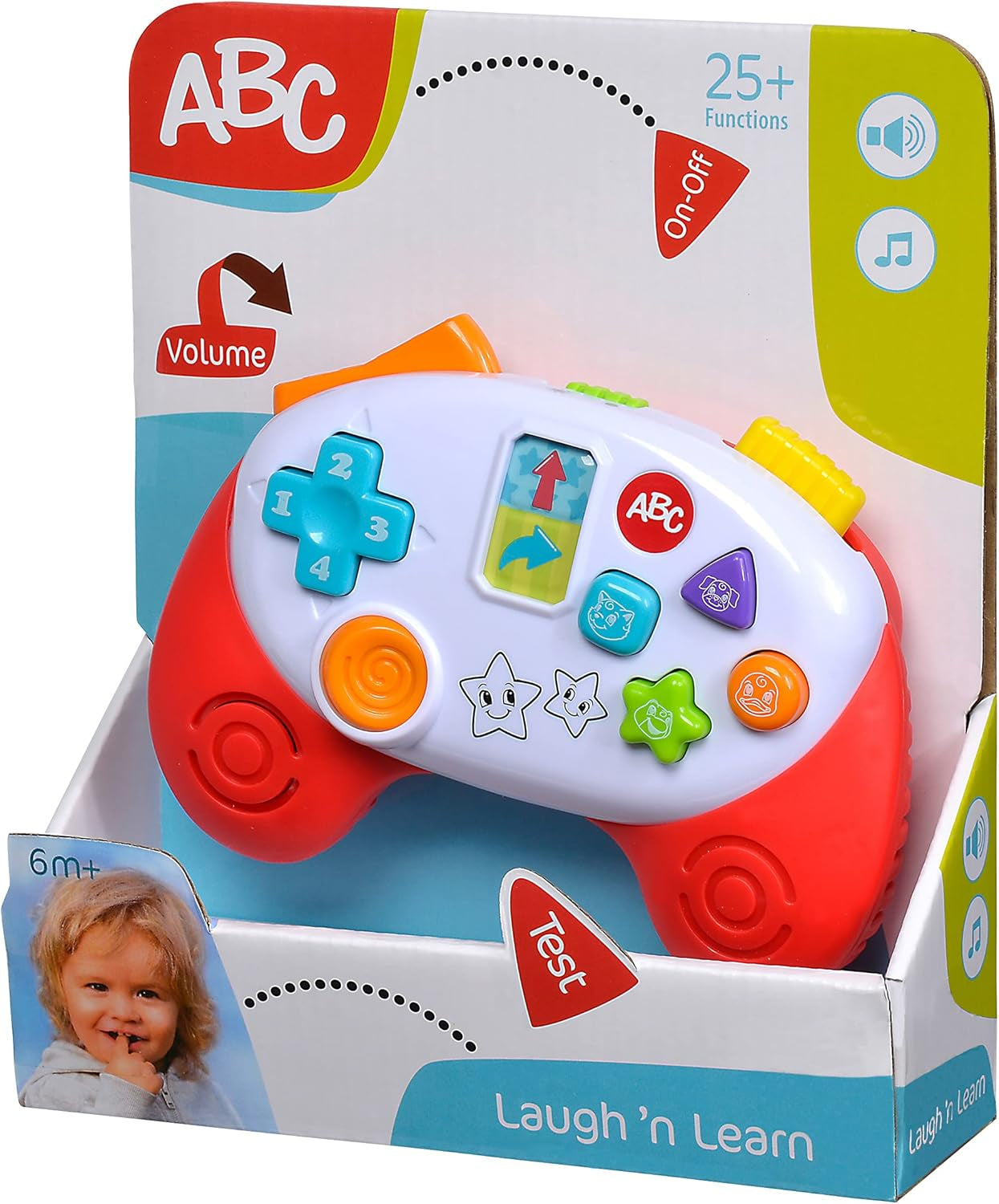 Simba 104010017 - Mando ABC, Juguete Bebe, Sonidos de Animales, Canciones, Más de 20 Sonidos, A Partir de 12 Meses, Habilidad Motriz, Consola de Juegos, Juguete Infantil, Play Phone Bebe Toys Naty Shop