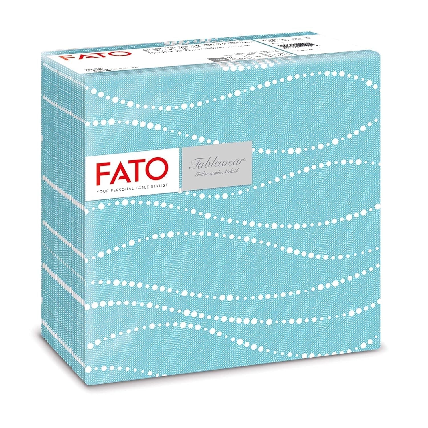 Fato - Servilletas de papel seco, airlaid, efecto textil, paquete de 50 servilletas, 40X40 plegadas en formato 4, Tropicana Decor