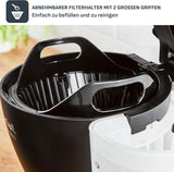 Tefal Cafetera espresso con filtro Includeo, Cafetera espresso extremadamente fácil de usar, Apta para diestros y zurdos, Apertura automática de la tapa, 1,25 L, 10 a 15 tazas, CM533811