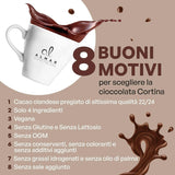 Chocolate caliente italiano Cortina TARTA DE CHOCOLATE AMARGO, 15 sobres X 30 gramos Cacao y Chocolate Caliente Naty Shop