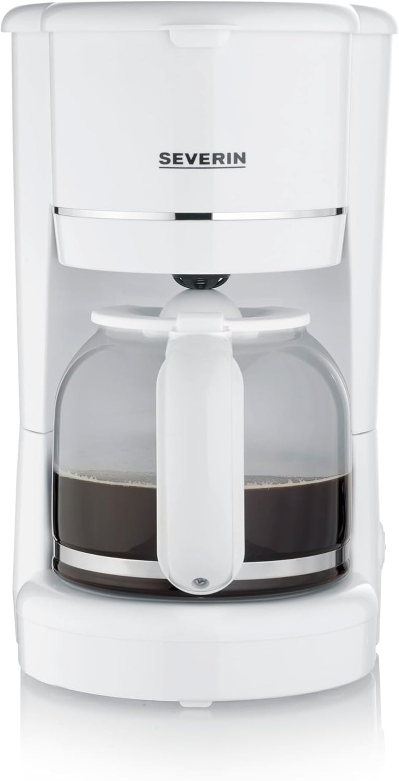 SEVERIN Cafetera espresso compacta, café aromático con cafetera para hasta 4 tazas, cafetera espresso con filtro y filtro oscilante permanente, acero inoxidable/negro, KA 4808
