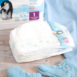 Pañales ecológicos talla 1 recién nacido (2-5 kg), 1 bolsa con 27 pañales