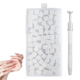 Nägel Selber Machen,Nageldesign-Hilfsmittel,100 piezas Nail Art Schwämme con metallgreifer, Schwammpinsel y esponja aplicador de cepillo para diseños de gradiente Nail Art