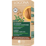 LOGONA Natural Cosmetics Tinte capilar nutritivo a base de hierbas, Henna orgánica en polvo, tinte vegano para un color y brillo intensos, tinte capilar a base de hierbas en rubio cobrizo (rubio), 1 x 100 g Naty Shop Tinte capilar rubio cobrizo 100 g (1 paquete)