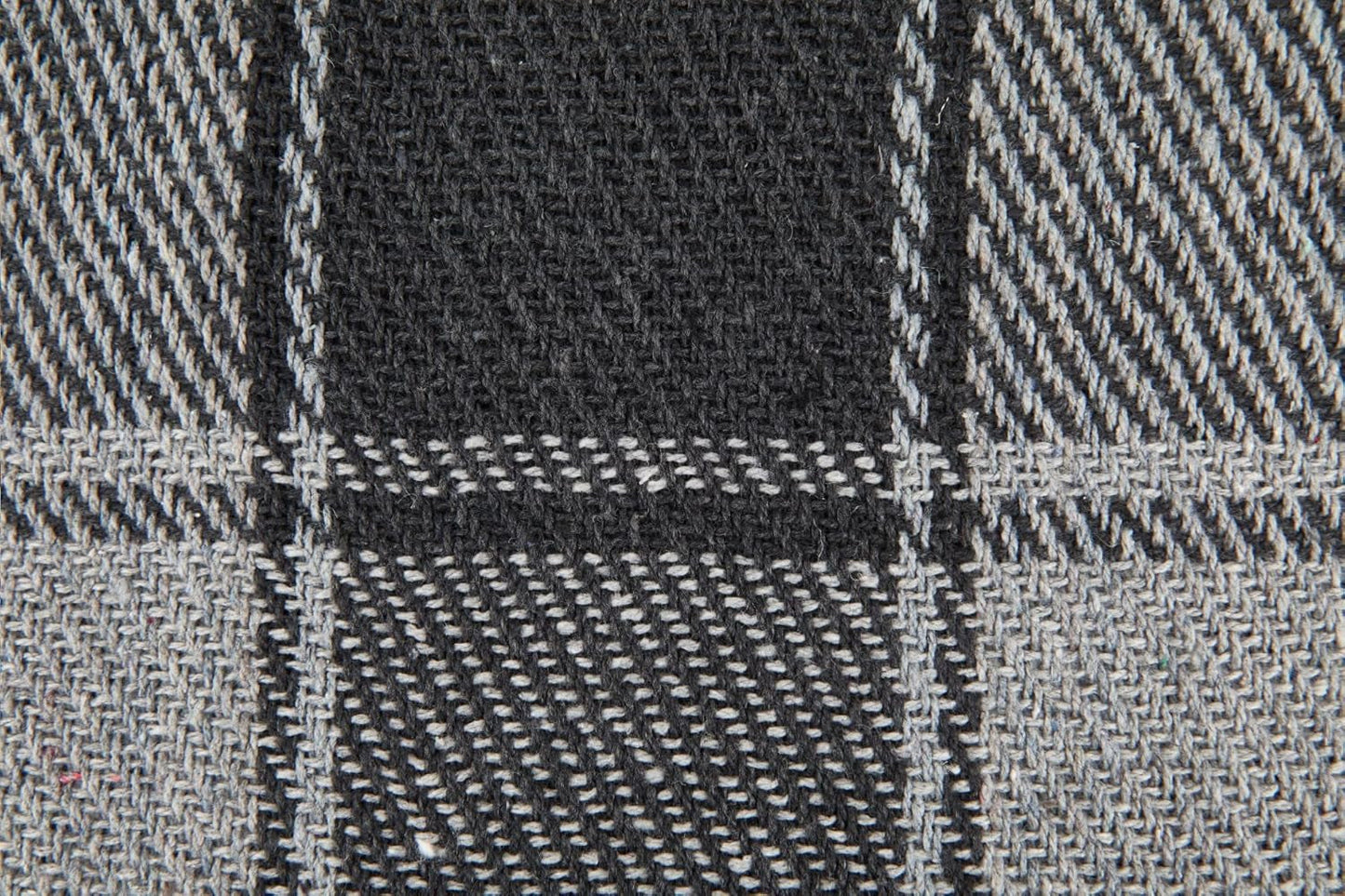 Manta Frisco, Algodón Reciclado, Tradicional, Cuadros, Para silla, sofá, sofá, manta, Antracita, 127 X 152 Cm Camas y Mantas Emma Barclay