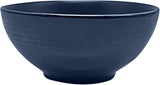 ECHTWERK "Alicia" Vajilla combinada vintage de 16 piezas, diseño moderno para 4 personas, elegante vajilla de gres azul oscuro con 4 platos, 4 guarniciones, 4 cuencos, 4 tazas de té