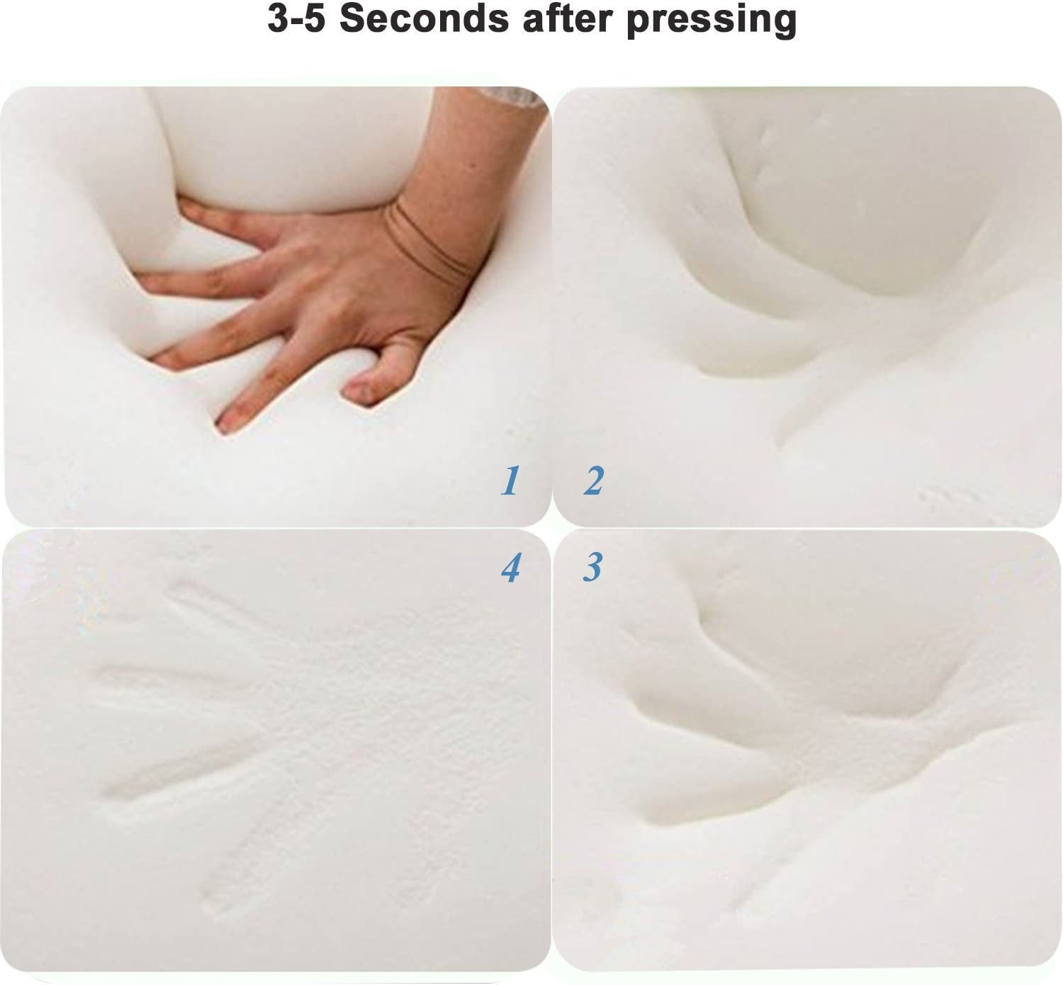 Almohada viscoelástica, almohada de apoyo para el cuello, almohada ergonómica para el cuello para diferentes posiciones para dormir con funda extraíble, almohadas ortopédicas cervicales Naty Shop