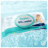 Pampers Toallitas para bebé con 99 % de agua, 12 paquetes de 60 toallitas cada uno = 720 toallitas para bebé, loción ligera con 99 % de agua