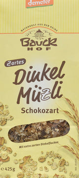 Bauck HOF Dinkelmüsli Schokozart, 425G (1er paquete) Cereales Naty Shop 850 G (1er paquete)