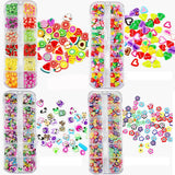 4 Set Nagel Obst Scheiben, Basicon Niedliche Obst Polymer Scheiben Obst Scheibe Nail Nagel 3D Obstscheibe Nail Art Slice para bricolaje Liefert Maniküre Dekoration Schleim Zubehör Nageldekorationen, 4 estilos