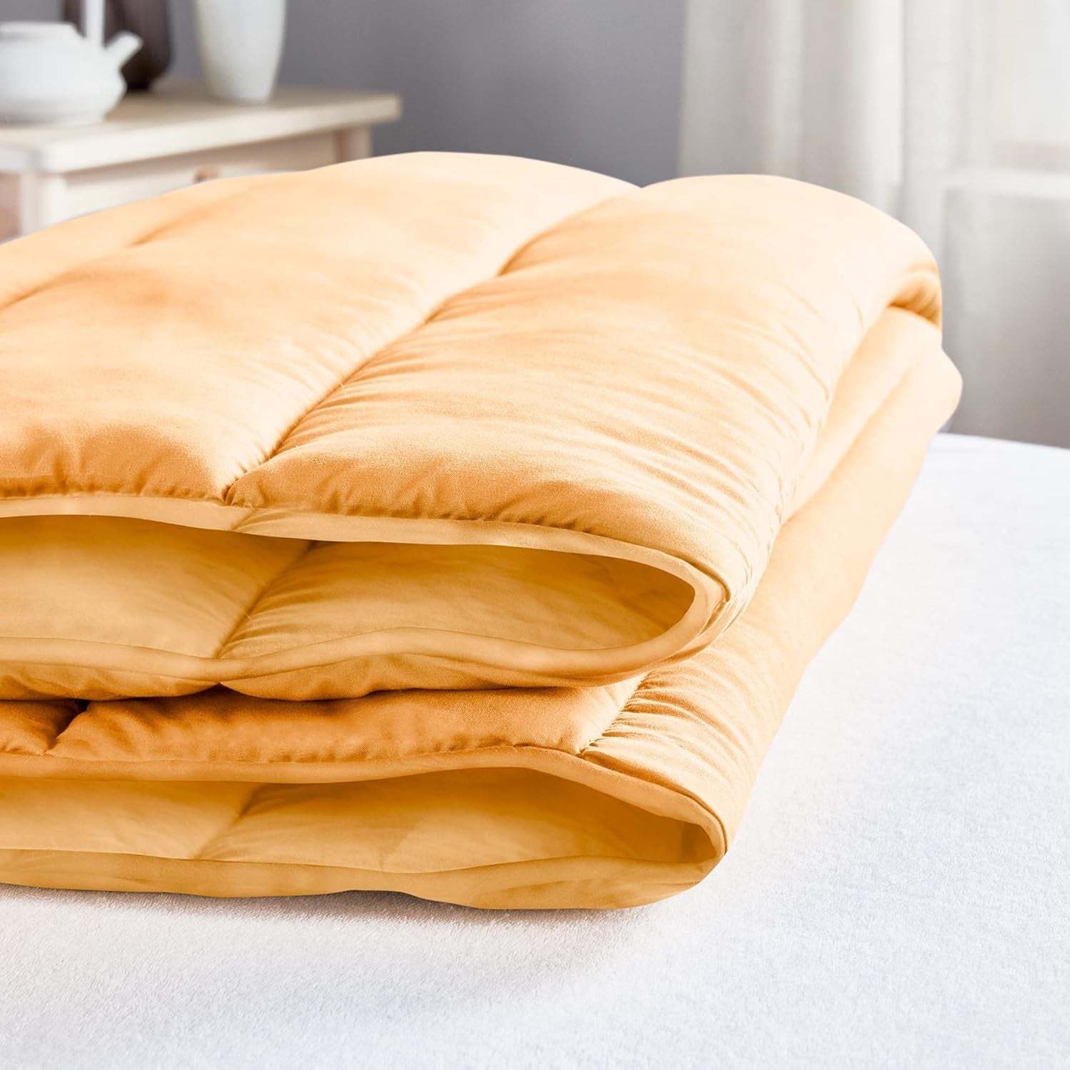 Pikolin Home - Edredón Reversible 300 G - Relleno Nórdico Bicolor - Para Cama 100/105 - Cómodo, Cálido, Transpirable, Verde, 180 X 220 cm Edredones y edredones Naty Shop